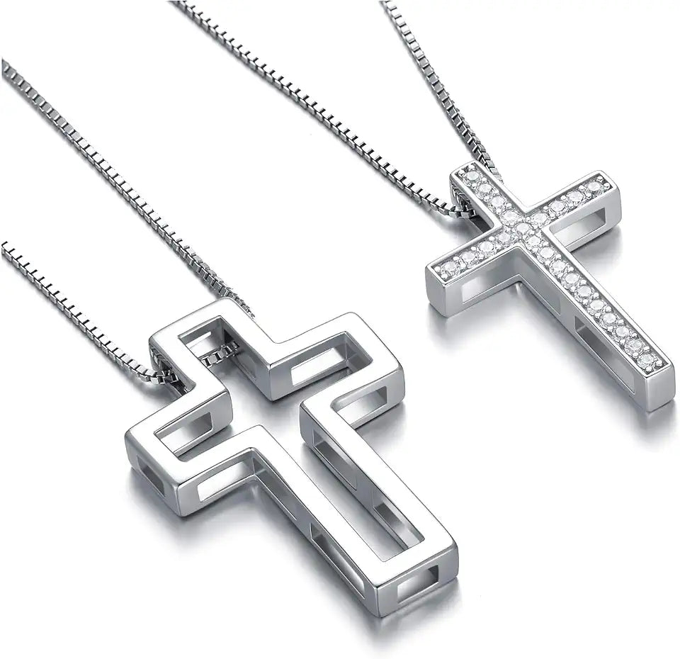 Cubic Zirconia Cross Necklace