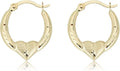 Gold-Tone Hoop Heart Earrings