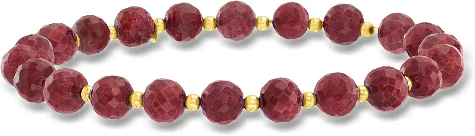 Gold-Tone Ruby Bracelet, 7 inches