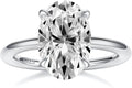 Oval Moissanite Solitaire Engagement Ring