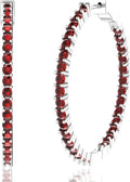 Birthstone Hoop Earrings