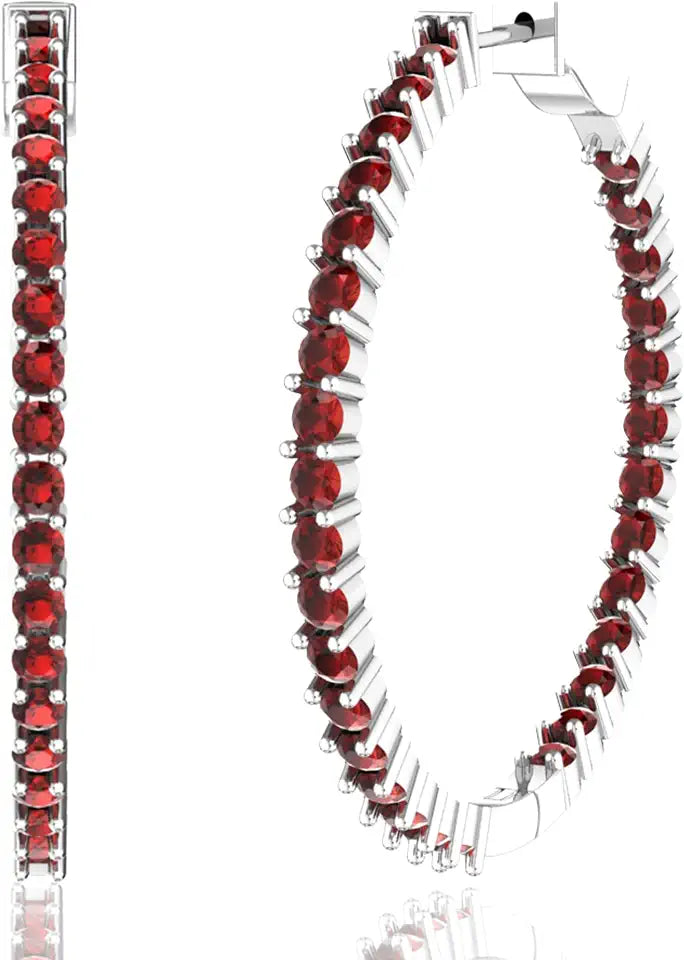Birthstone Hoop Earrings