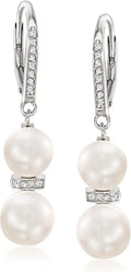 Sterling Silver Drop Earrings, 9mm