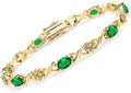 18K Yellow Gold-Plated Oval Birthstone Tennis Infinity Bracelet