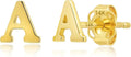 Gold-Tone Stud Initial Earrings