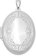 Sterling Silver Oval Locket Necklace