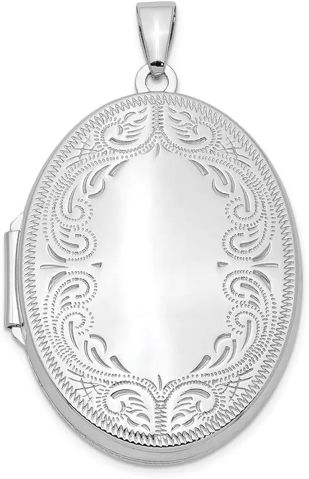 Sterling Silver Oval Locket Necklace