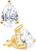 Sterling Silver Oval Moissanite Earrings
