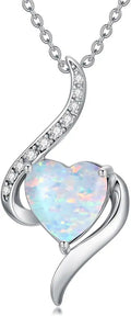 Opal Heart Necklace