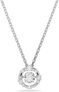 Rhodium-Plated Round Pendant