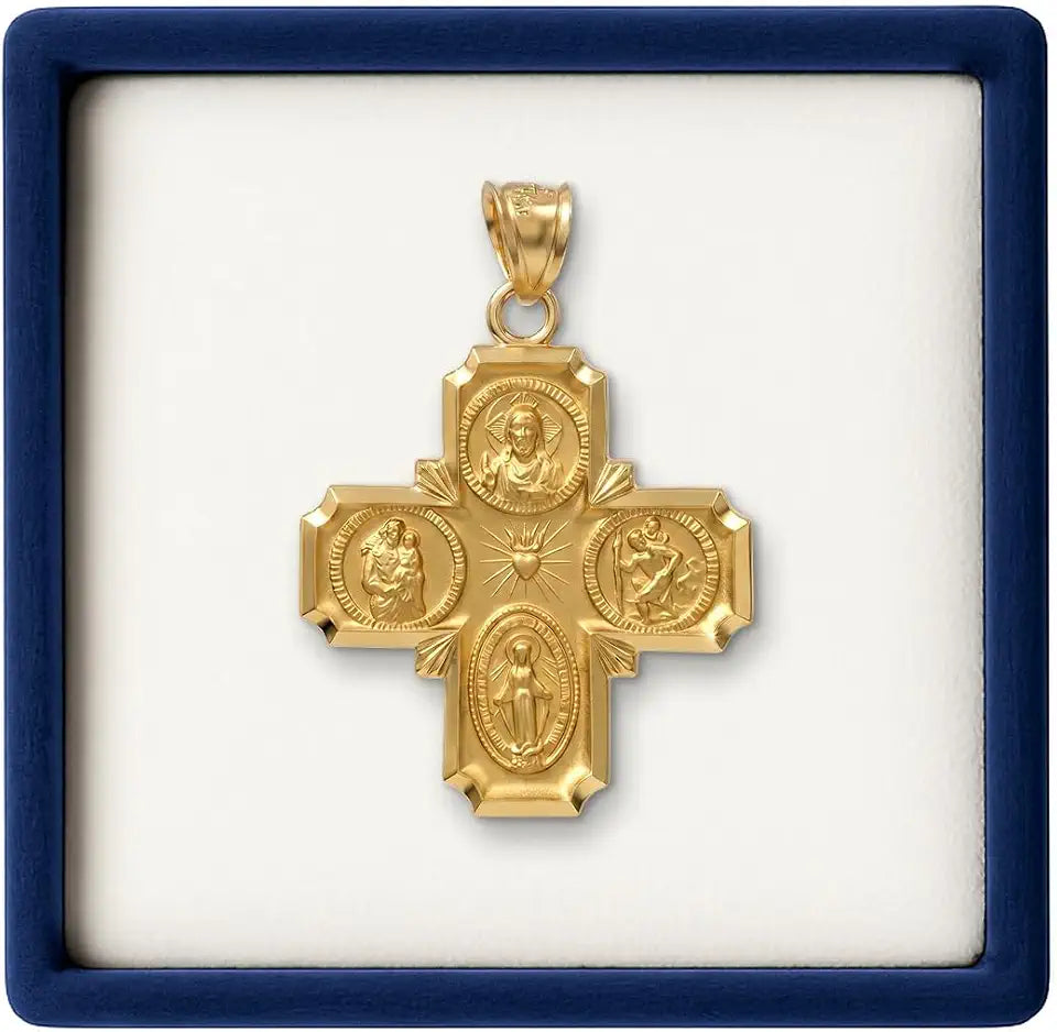 Gold-Tone Cross Necklace