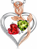 Birthstone Heart Necklace