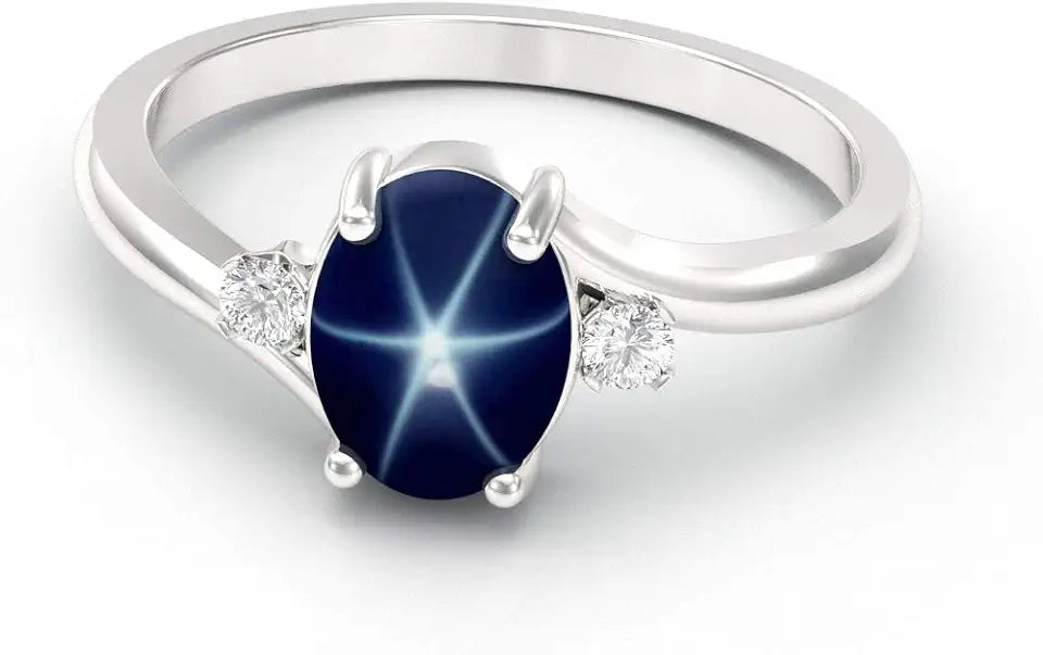 Sterling Silver Sapphire Star Ring