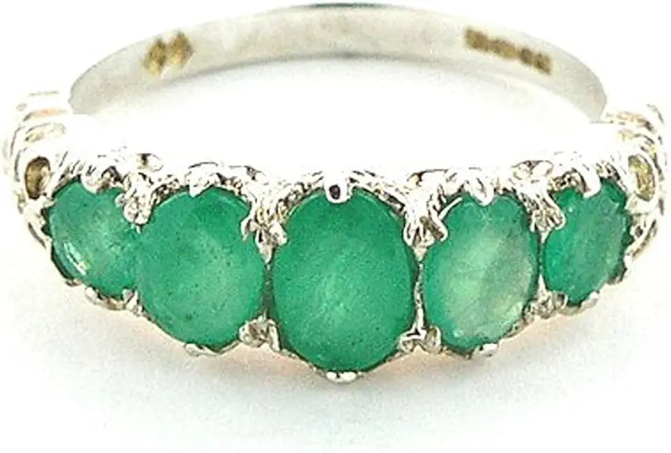 Sterling Silver Emerald Ring