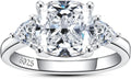 Sterling Silver Moissanite Engagement Ring