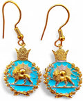 Gold-Plated Sterling Silver Turquoise Drop Earrings