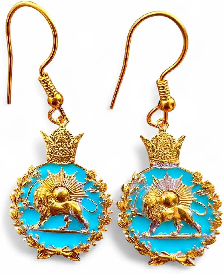 Gold-Plated Sterling Silver Turquoise Drop Earrings
