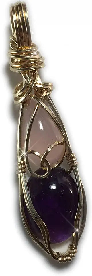 Gold-Tone Sterling Silver Amethyst Necklace