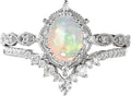 Gold-Tone Oval Moissanite Engagement Ring