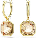 Gold-Tone Square Drop Earrings