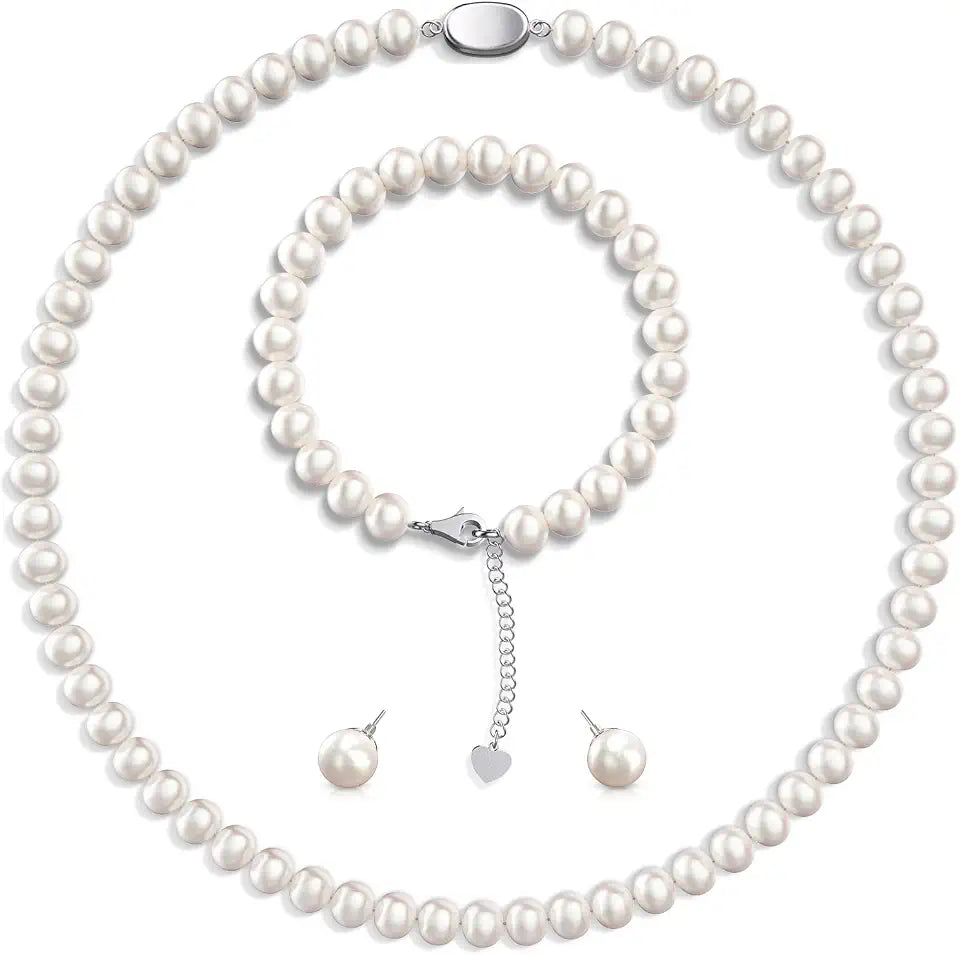 Freshwater Pearl Stud Jewelry Set