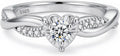Sterling Silver Lab-Grown Diamond Heart Ring