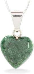 Sterling Silver Jade Heart Necklace