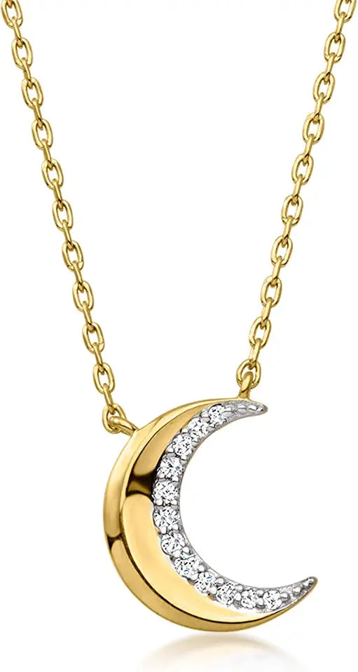 Gold-Tone Moon Necklace