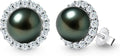 Sterling Silver Moissanite Earrings, 11mm
