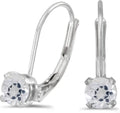 Gold-Tone Round Topaz Earrings