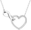 Moissanite Heart Infinity Necklace