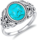 Sterling Silver Oval Turquoise Ring