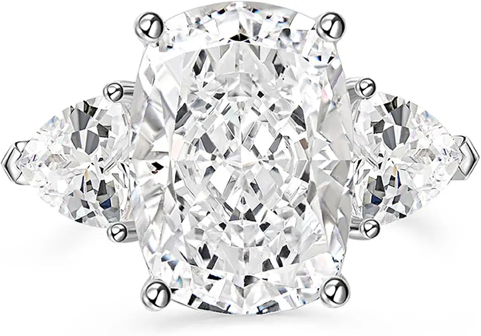Sterling Silver Cubic Zirconia Halo Jewelry Set