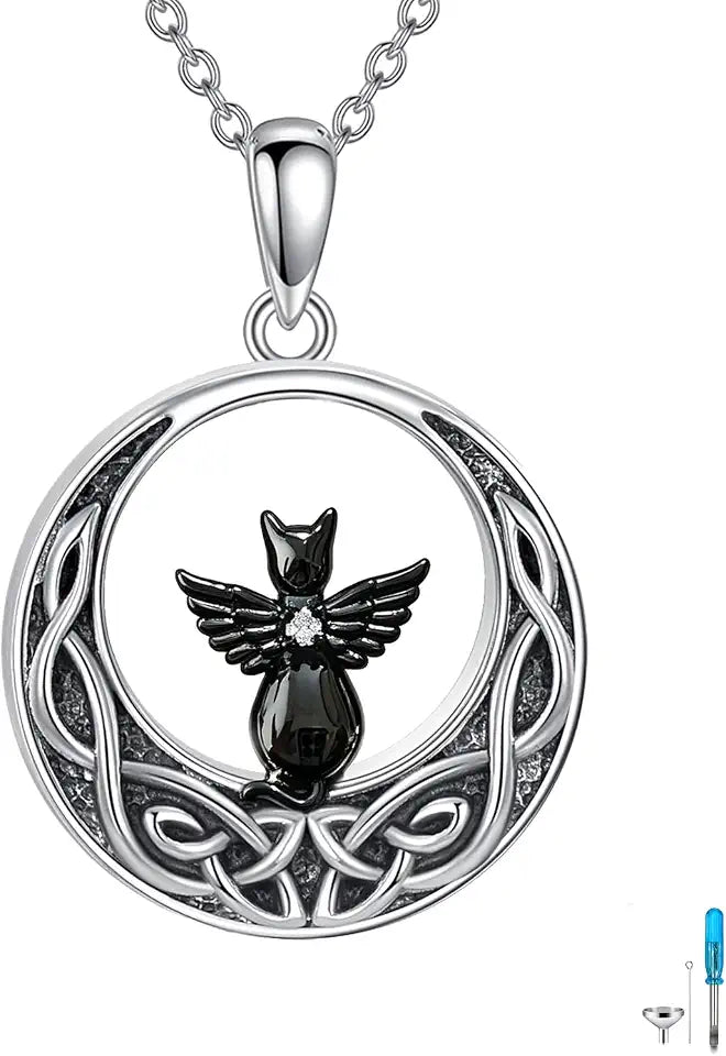 Sterling Silver Memorial Necklace, 2 inch