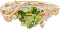 Gold-Tone Birthstone Heart Engagement Ring