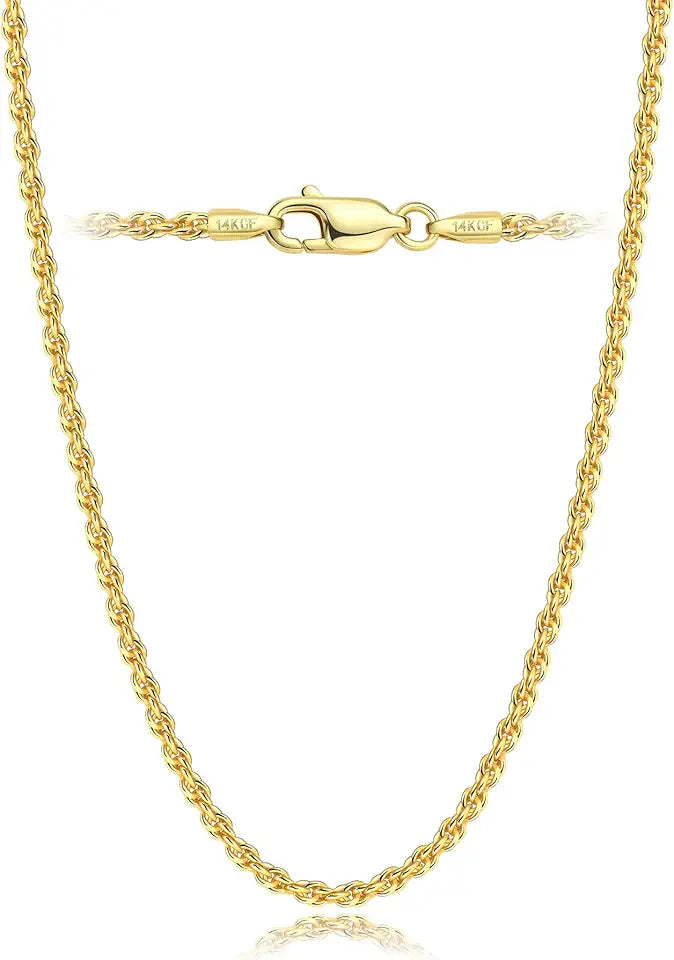 Gold-Tone Rope Necklace, 1.5mm