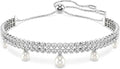 Rhodium-Plated Crystal Bracelet