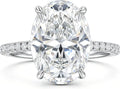 18K Gold-Plated Oval Moissanite Engagement Ring