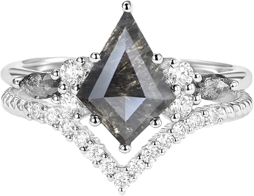 Gold-Tone Sterling Silver Moissanite Engagement Ring