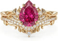 Gold-Tone Pear-Cut Birthstone Ring