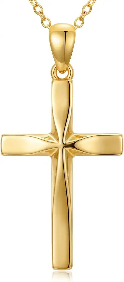 Gold-Tone Cross Necklace