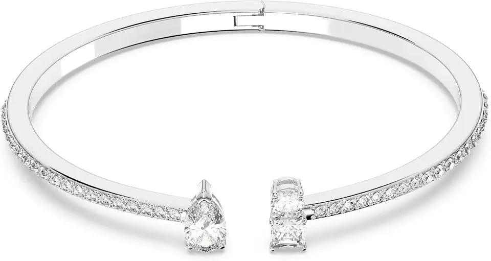 Rhodium-Plated Crystal Bracelet