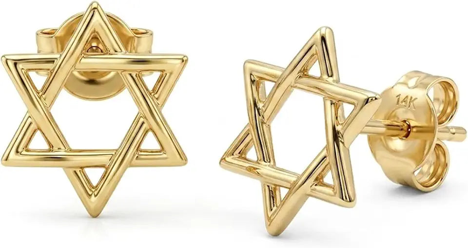 Gold-Tone Star Earrings