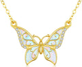 Opal Butterfly Necklace