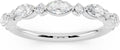 14K Gold-Plated Sterling Silver Round Lab-Grown Diamond Wedding Band