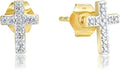 Gold-Tone Cross Earrings