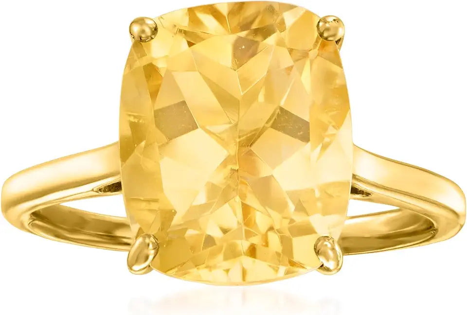 Gold-Tone Citrine Ring