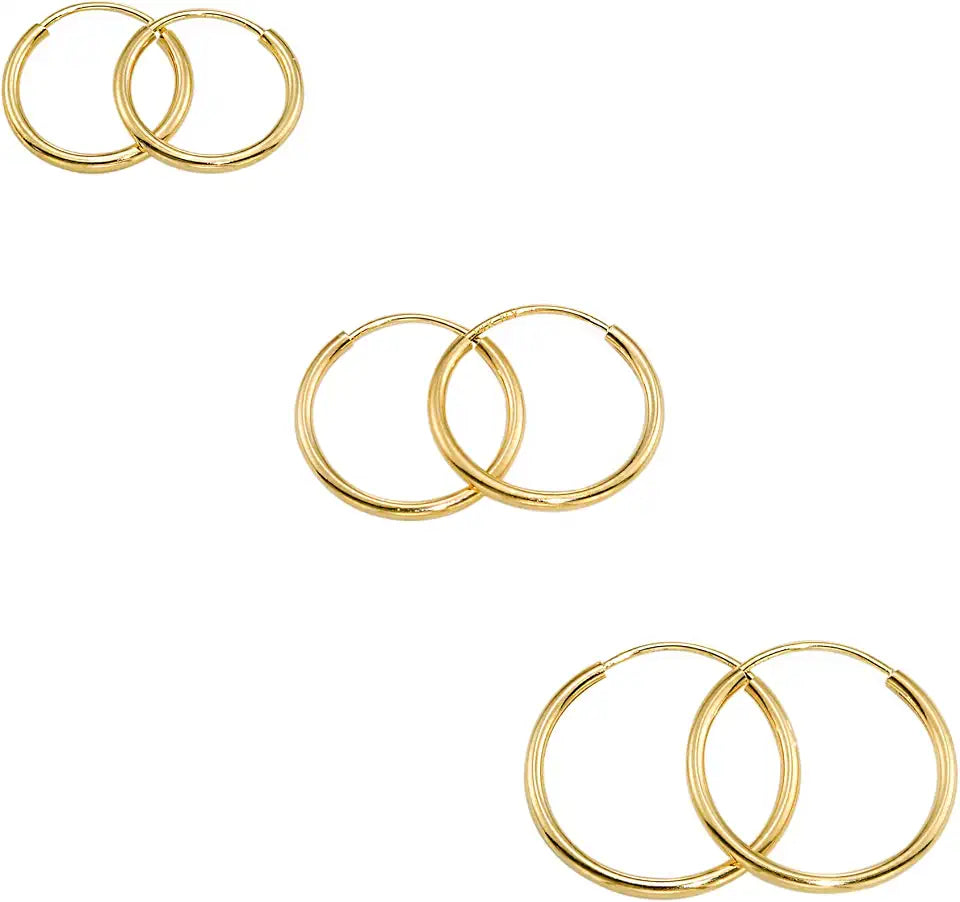 Gold-Tone Hoop Earrings