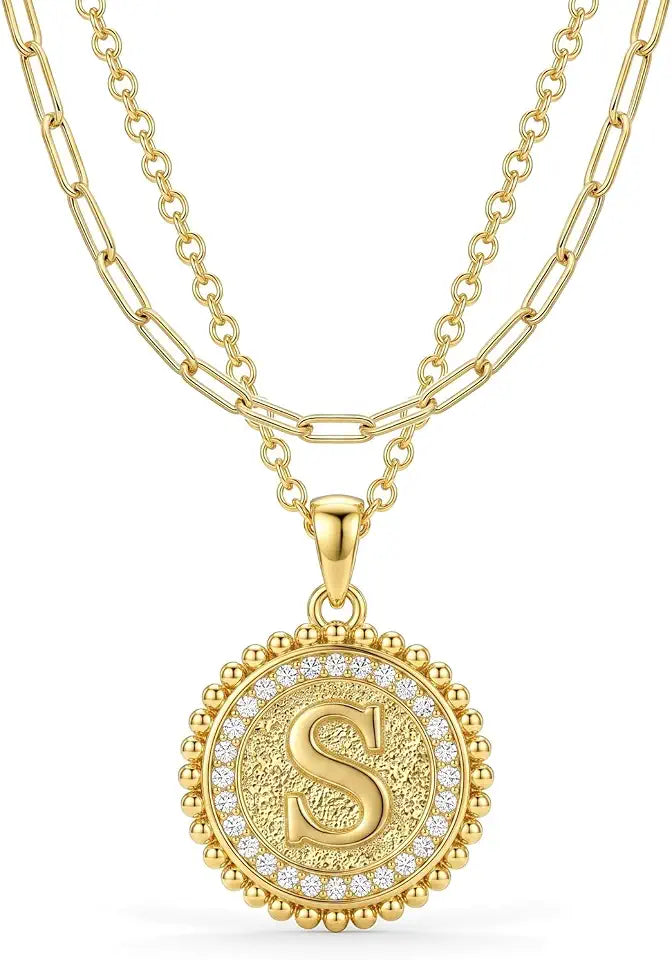 Gold-Tone Initial Layered Necklace