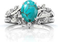 Sterling Silver Oval Birthstone Engagement Ring